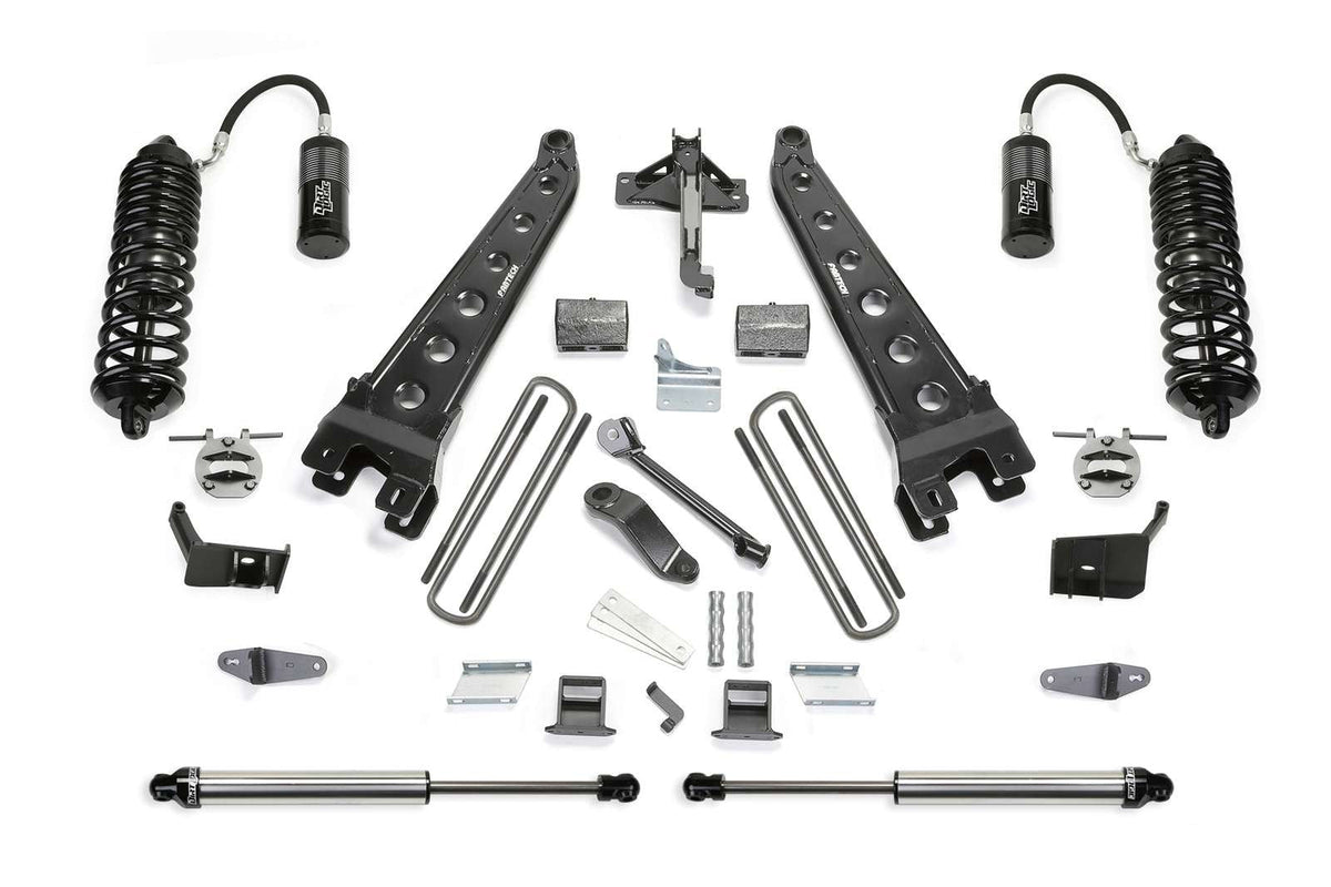 Fabtech 6" Radius Arm System Dirt Logic 4.0 Coilovers w/Reservoir & Rear 2.25 Shocks Kit for 2008-2016 Ford F250 Super Duty 4WD w/6" lift