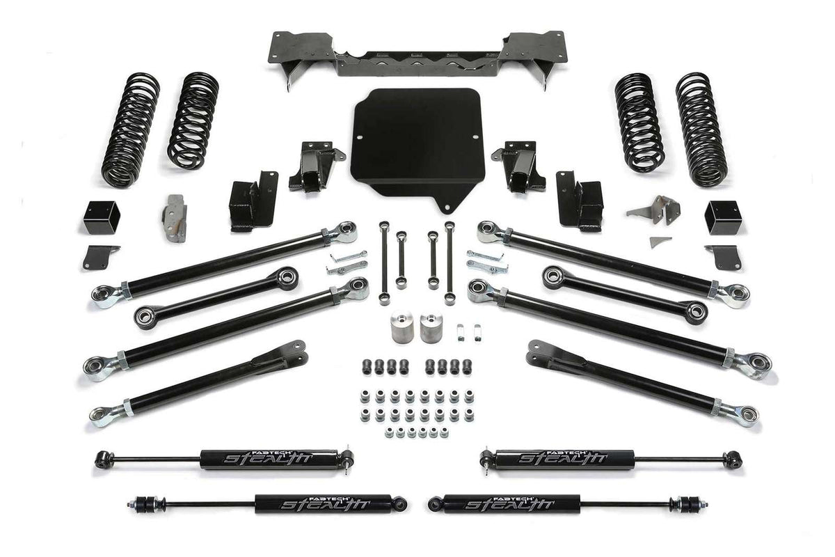 Fabtech 3" Crawler System w/Stealth Shocks Kit for 2018-2024 Jeep Wrangler JL 4WD w/3" lift