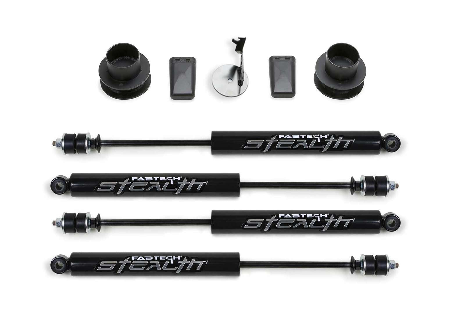 Fabtech 2.5" Coil Spacer Lift Kit w/Stealth Shocks for 2019-2024 Ram 2500 4WD w/2.5" lift