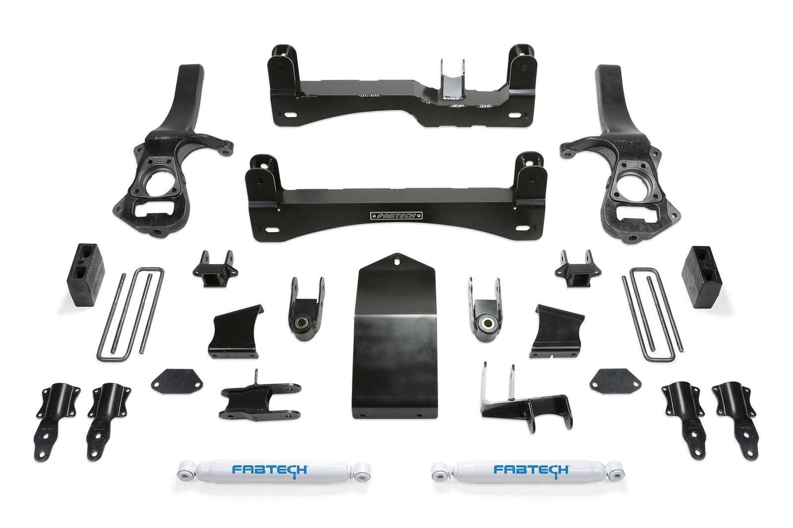 Fabtech 6" Basic System w/Rear Performance Shocks Kit for 2019-2024 GMC Sierra 1500 4WD w/6" lift