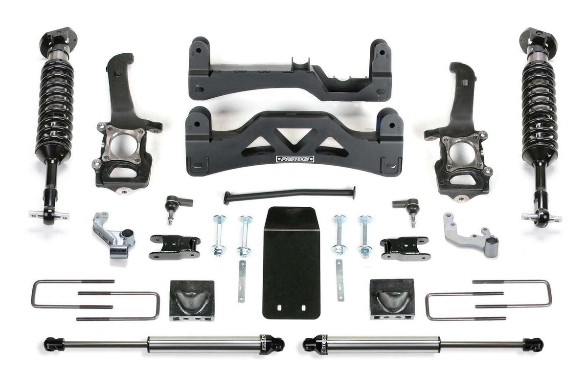 Fabtech 6" Performance System w/Front Dirt Logic 2.5 Coilovers & Rear 2.25 Shocks Kit for 2009-2014 Ford F150 4WD w/6" lift