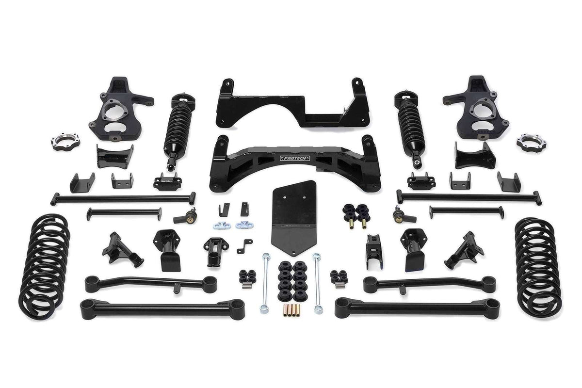 Fabtech 6" Performance System w/Front Dirt Logic 2.5 Coilovers & Rear 2.25 Shocks Kit for 2007-2014 Chevrolet Tahoe 4WD w/6" lift