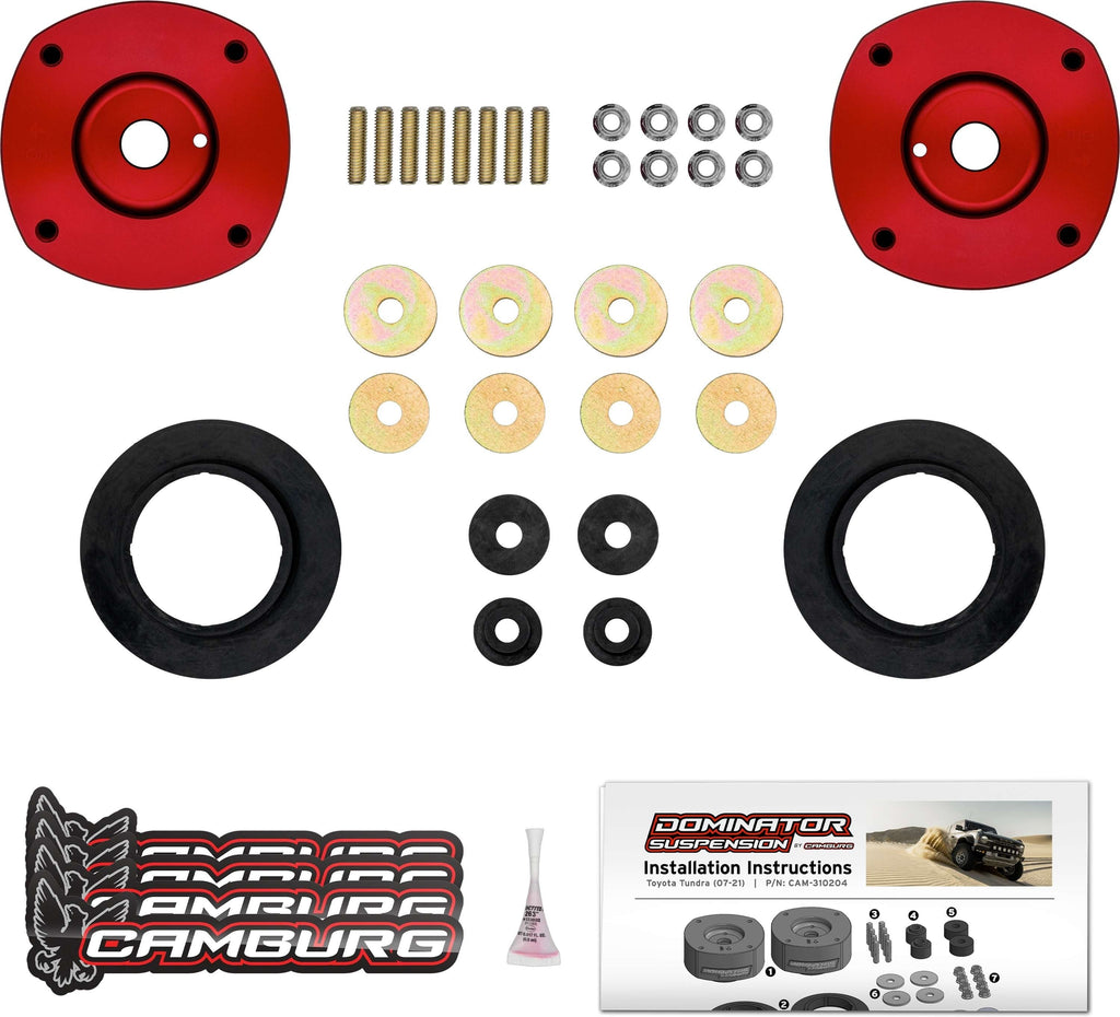 Camburg Toyota Tundra 07-21 2.00" Front Spring Preload Spacer Kit - Red