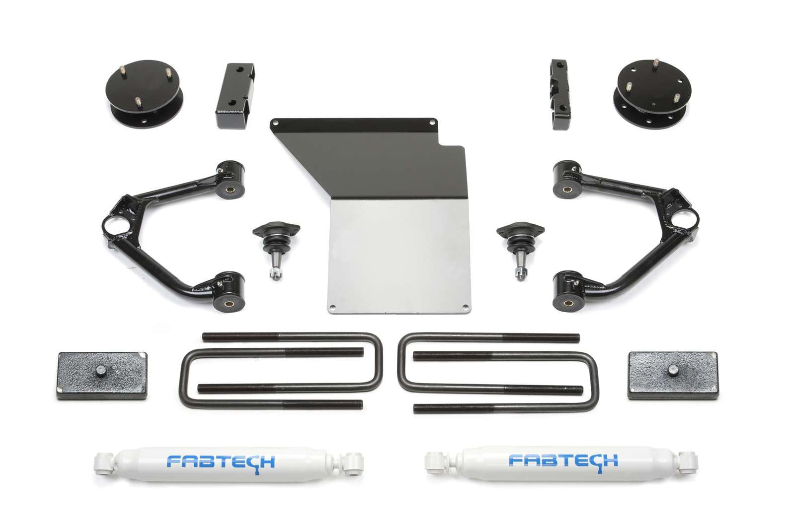 Fabtech 3" Ball Joint UCA Lift Kit w/Rear Performance Shocks for 2014-2018 Chevrolet Silverado 1500 4WD RWD w/3" lift