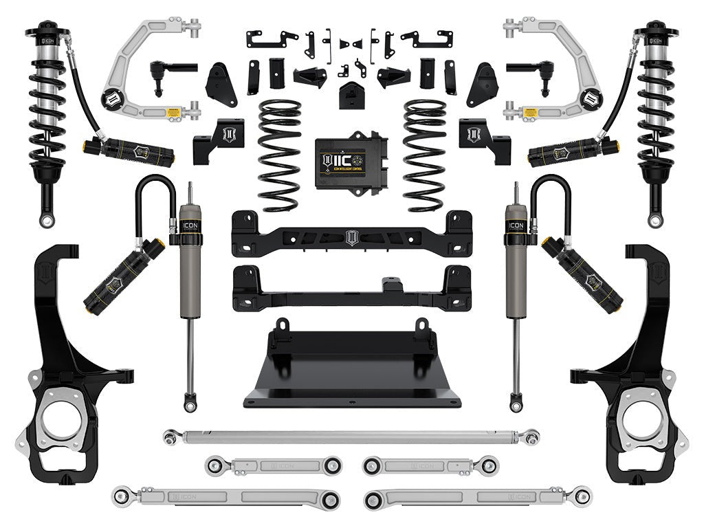 Icon 6" Stage 9 Suspension System w/Billet UCA Kit for 2022-2024 Toyota Tundra Full Hybrid EV Gas