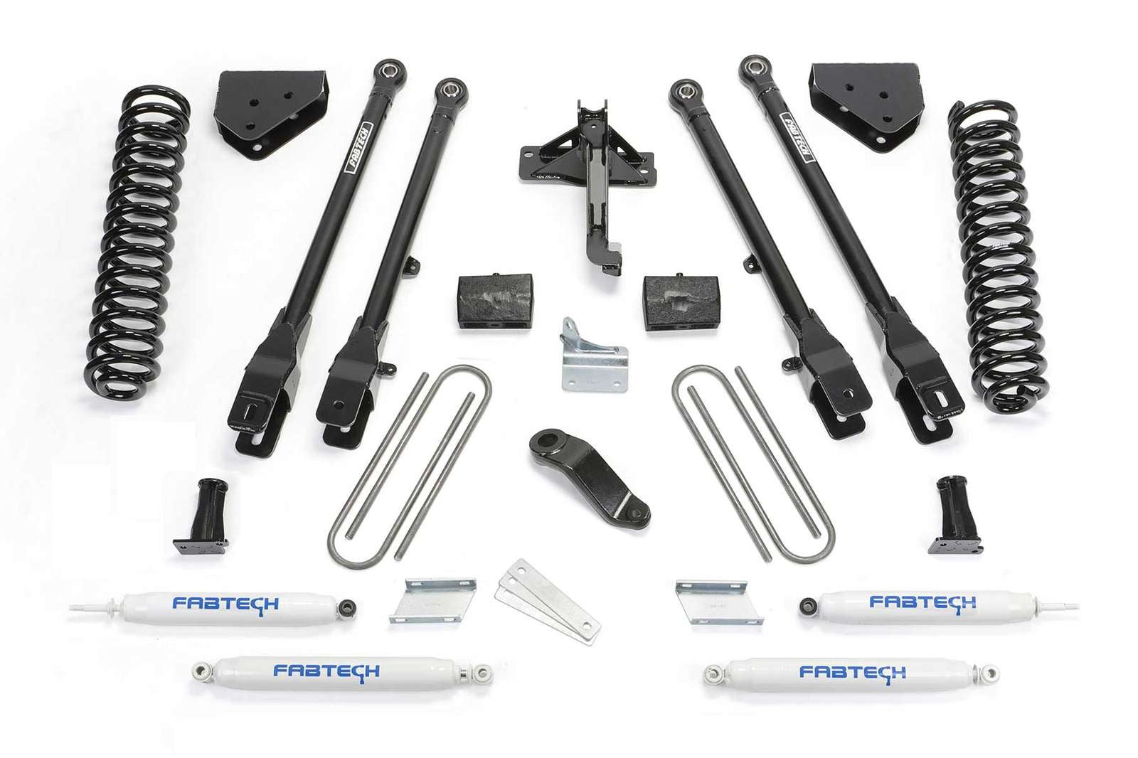Fabtech 6" 4 Link System w/Performance Shocks Kit for 2008-2016 Ford F350 Super Duty 4WD w/6" lift 8-Lug