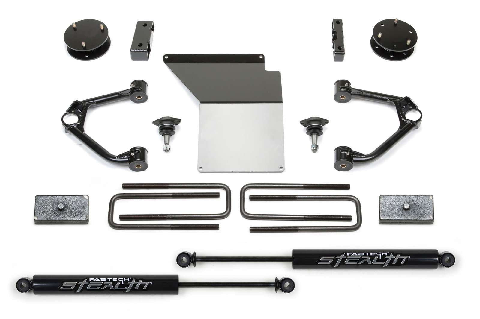 Fabtech 3" Ball Joint UCA Lift Kit w/Rear Stealth Shocks for 2007-2014 Chevrolet Silverado 1500 4WD RWD w/3" lift