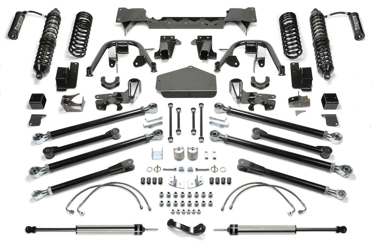 Fabtech 3" Crawler Coilover System w/Front Dirt Logic 2.5 Coilovers w/Reservoir & Rear 2.25 Shocks Kit for 2007-2018 Jeep Wrangler JK 4WD w/3" lift