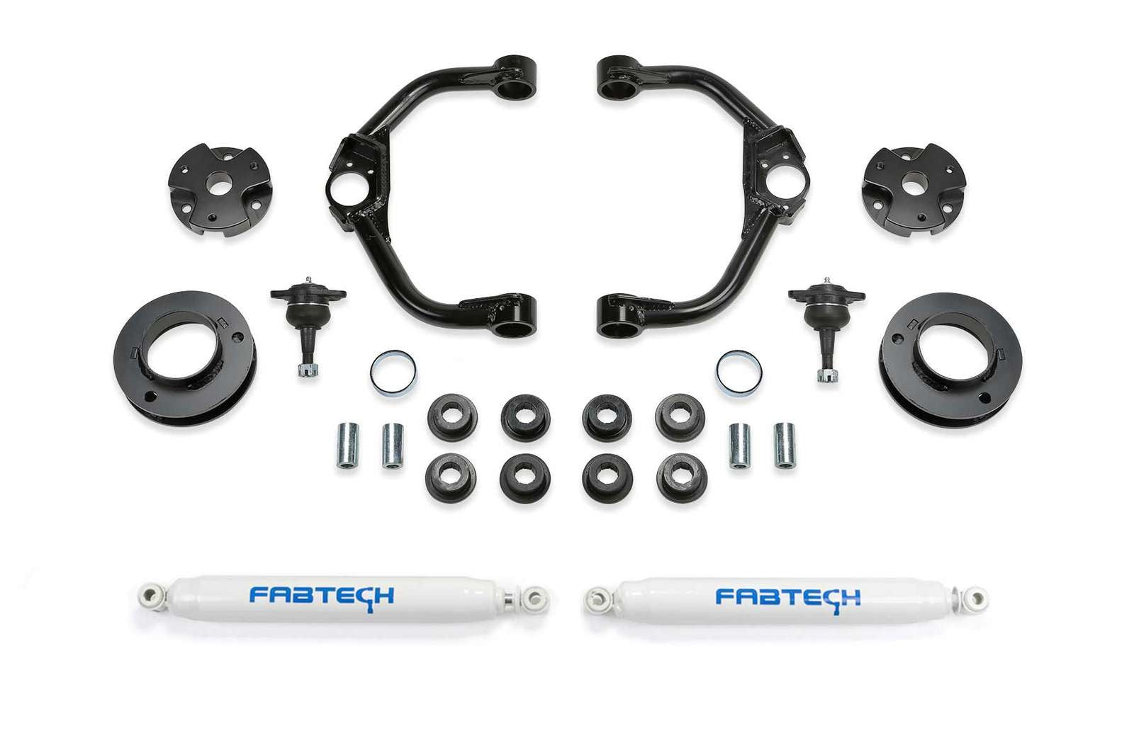 Fabtech 3" Ball Joint UCA Lift Kit w/Rear Performance Shocks for 2019-2024 Ram 1500 4WD RWD w/3" lift
