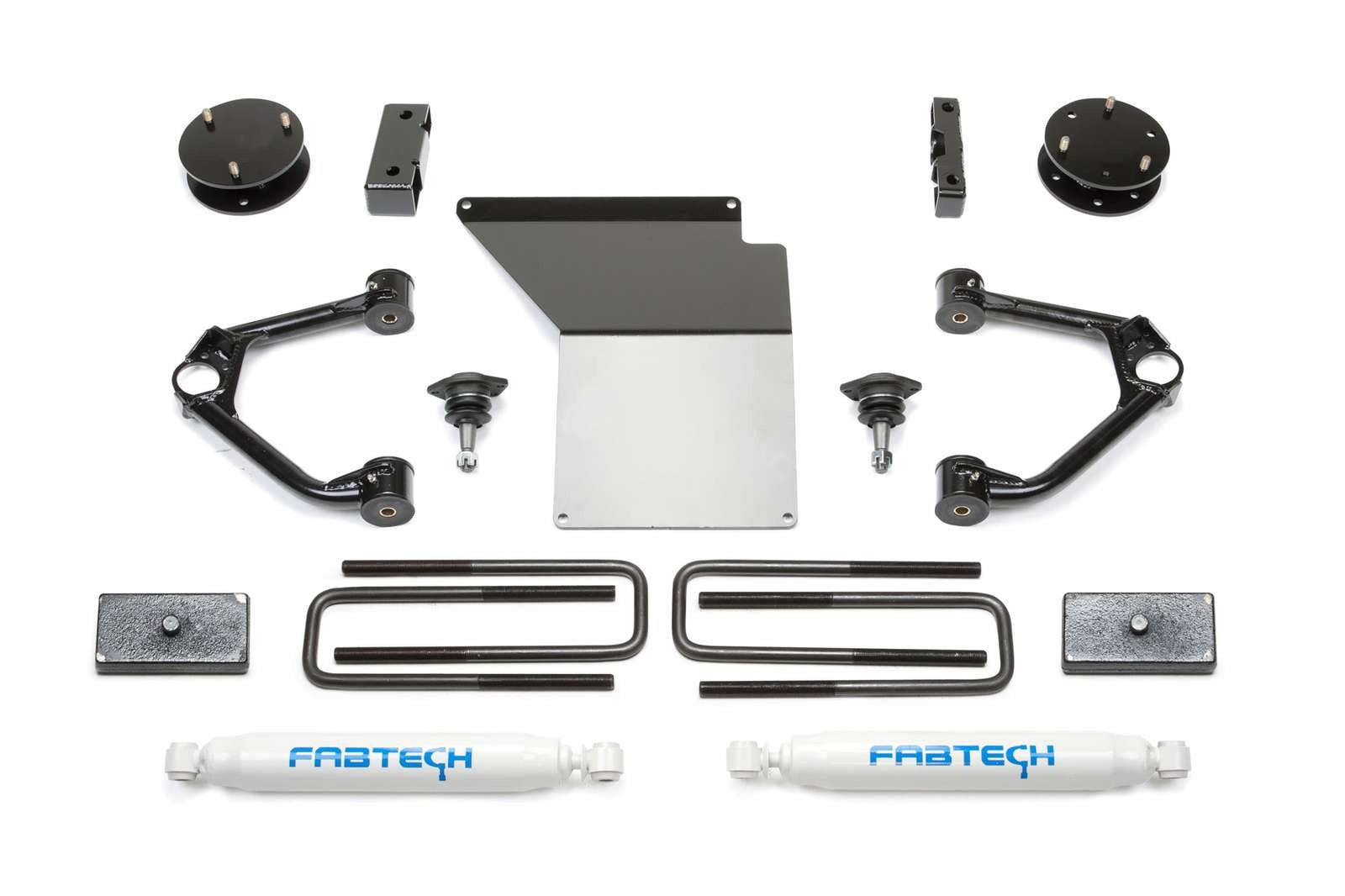 Fabtech 3" Ball Joint UCA Lift Kit w/Rear Performance Shocks for 2007-2014 Chevrolet Silverado 1500 4WD RWD w/3" lift