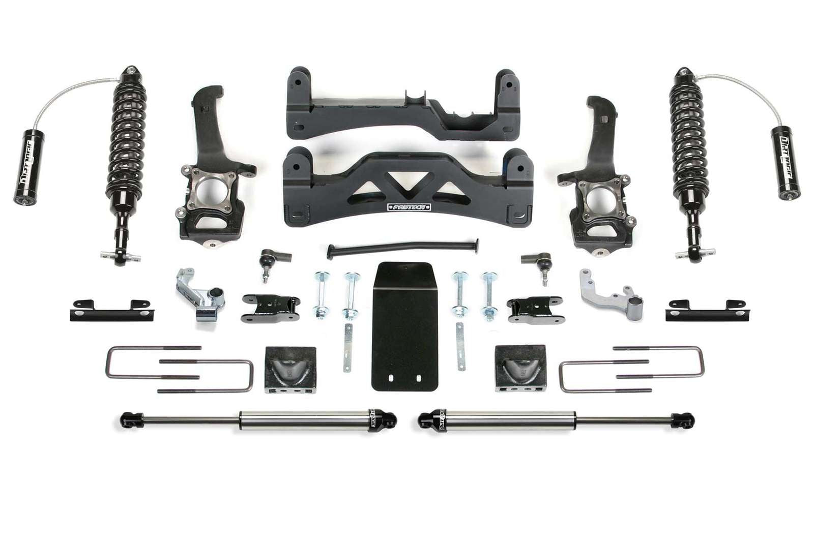 Fabtech 6" Performance System w/Front Dirt Logic 2.5 Coilovers w/Reservoir & Rear 2.25 Shocks Kit for 2009-2014 Ford F150 4WD w/6" lift