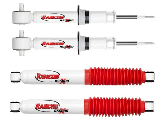 Ford F-150 (4WD) Rancho Front Struts and Rear 4" Lift Shock Absorbers RS5000X Set