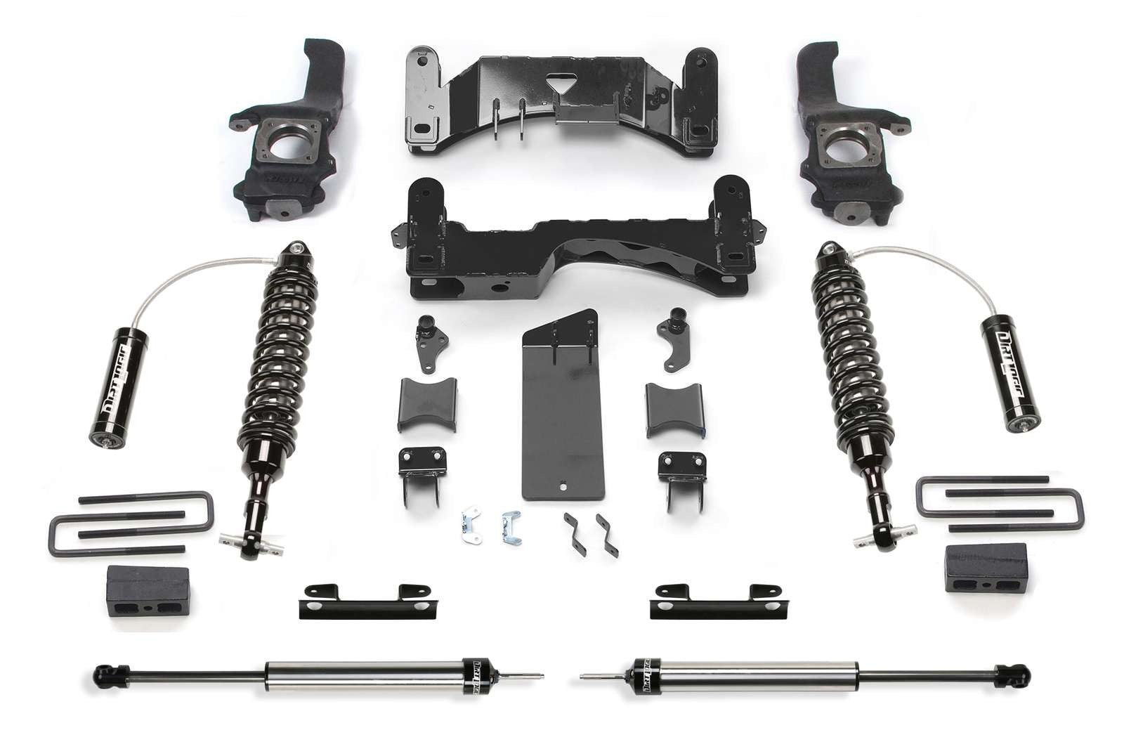 Fabtech 6" Performance System w/Front Dirt Logic 2.5 Coilovers w/Reservoir & Rear 2.25 Shocks Kit for 2007-2021 Toyota Tundra 4WD RWD w/6" lift