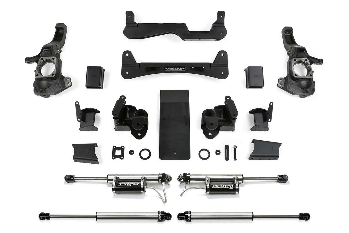 Fabtech 6" RTS Lift Kit w/Front Dirt Logic 2.25 Reservoir Shocks & Rear 2.25 Shocks for 2020-2024 GMC Sierra 2500 HD 4WD w/6" lift