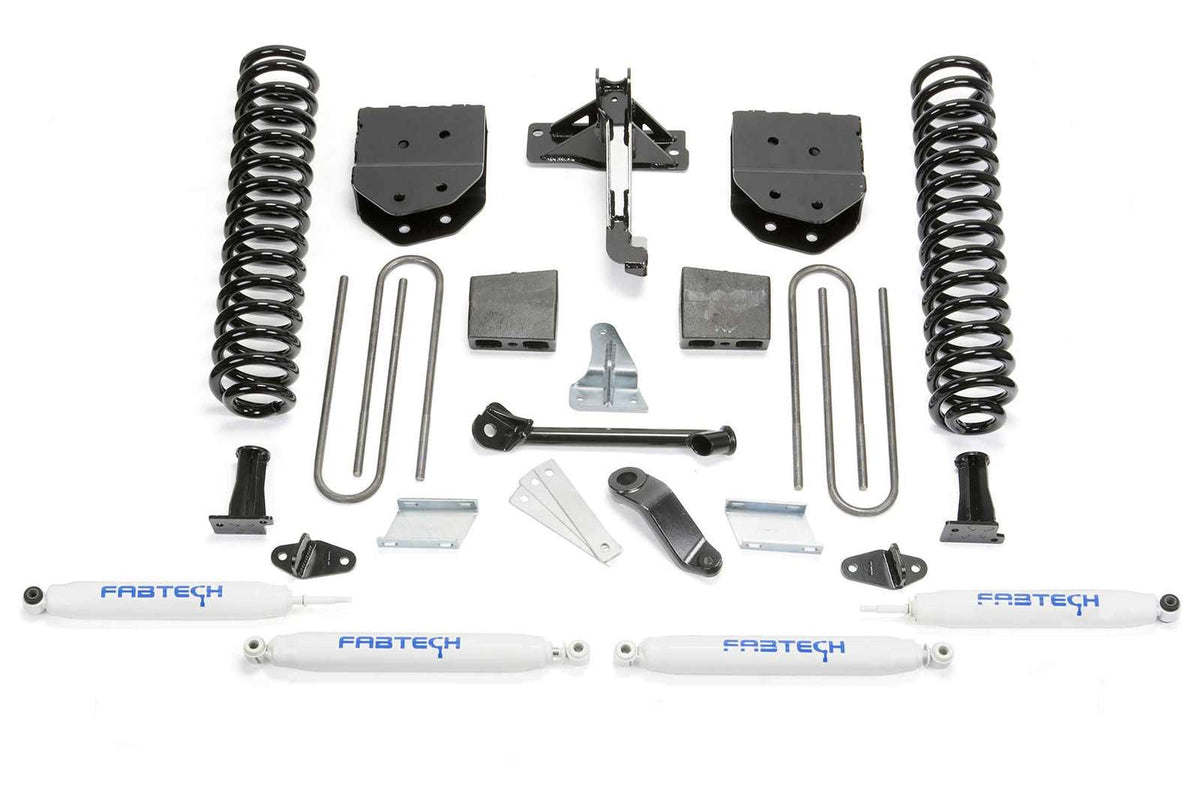 Fabtech 4" Basic System w/Performance Shocks Kit for 2008-2016 Ford F250 Super Duty 4WD w/4" lift