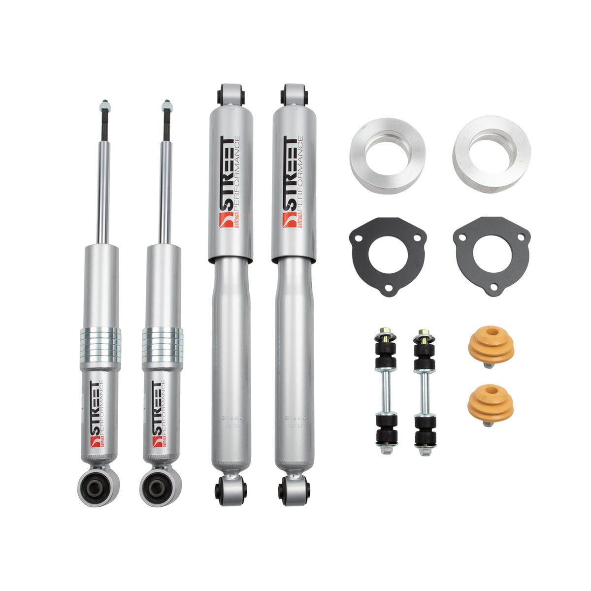 Belltech 1022SP Leveling Kit 2.5" Strut Spacer Inc. Front and Rear Trail Performance Struts/Shocks