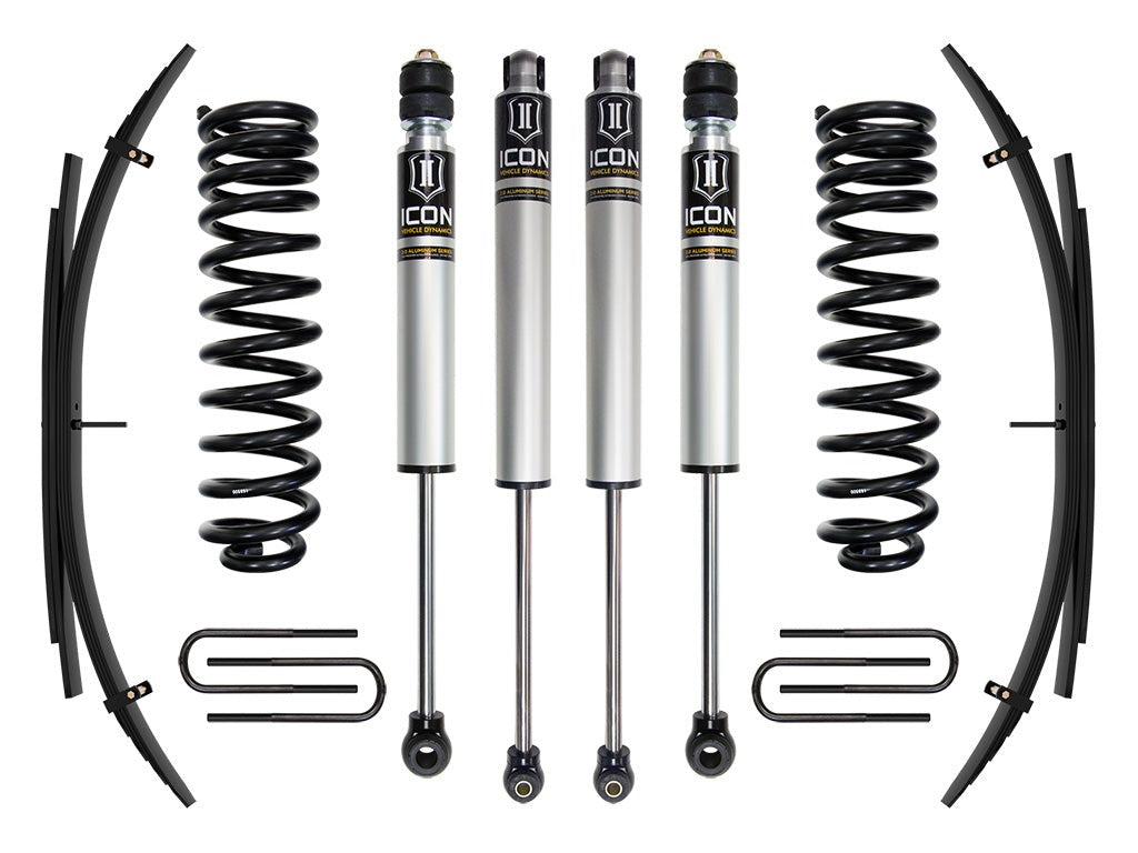 Icon 2.5" Stage 1 Suspension System w/Expansion Packs Kit for 2017-2019 Ford F350 Super Duty 4WD Diesel Std Cab Pickup