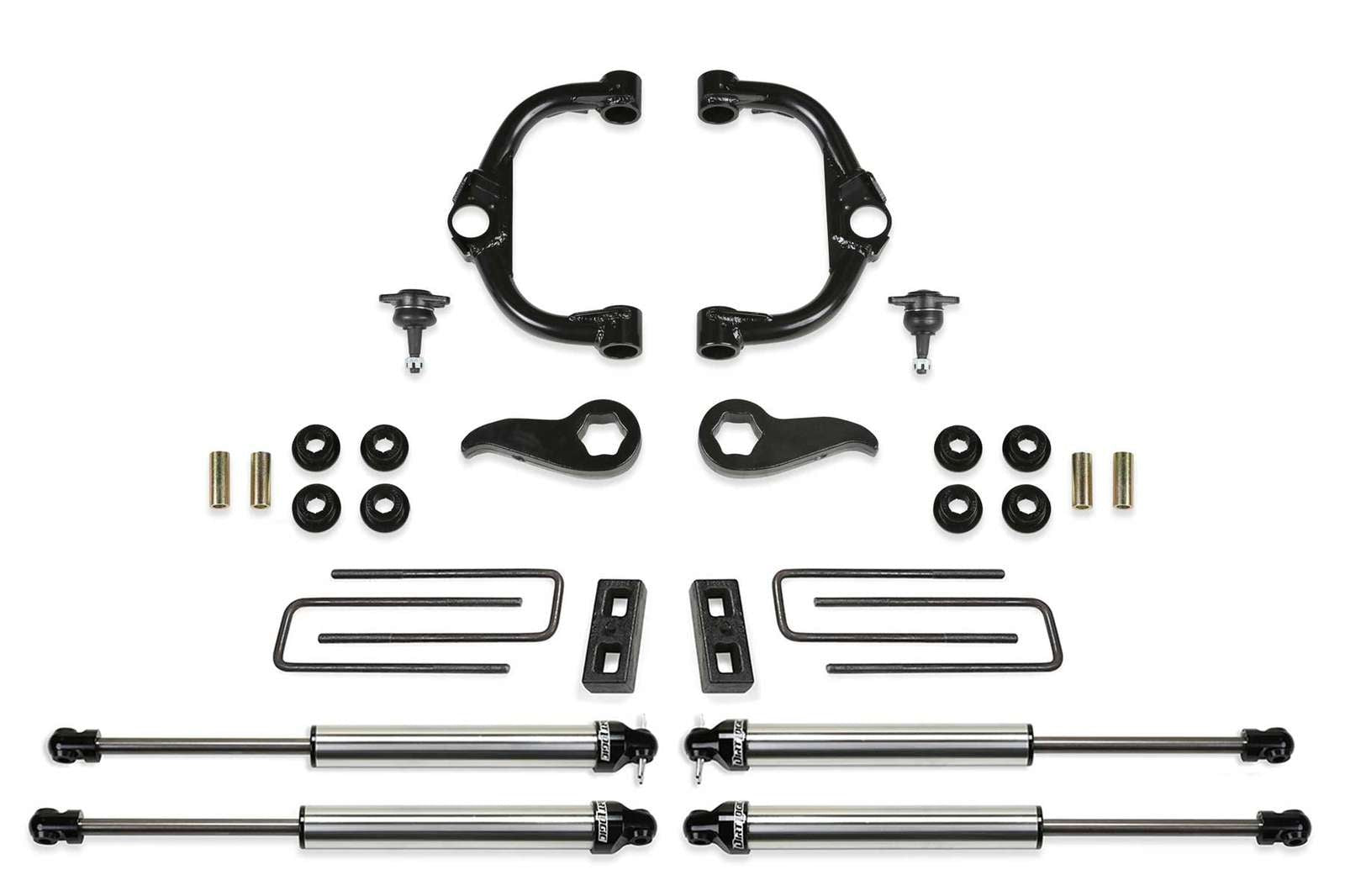 Fabtech 3.5" Ball Joint UCA Lift Kit w/Dirt Logic 2.25 Shocks for 2020-2024 Chevrolet Silverado 3500 HD 4WD w/3.5" lift
