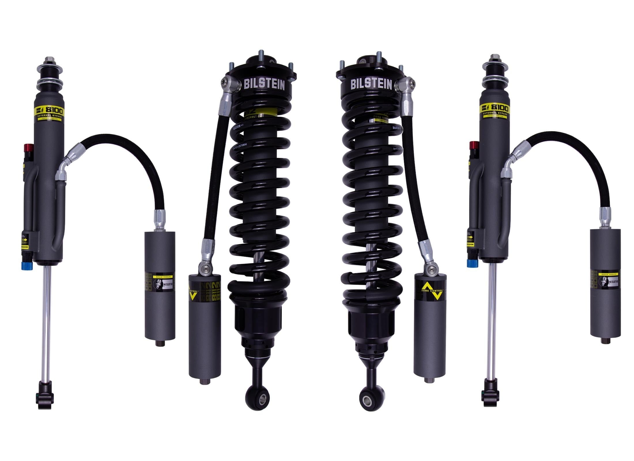 Bilstein 8112 Coilovers & Rear 8100 Shocks Set - 2007-2021 Toyota Tundra 2.0-3.25"