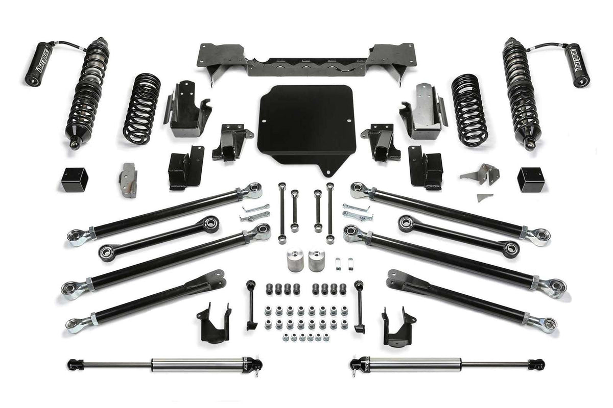 Fabtech 5" Crawler System w/Front Dirt Logic 2.5 Coilovers w/Reservoir & Rear 2.25 Shocks Kit for 2018-2024 Jeep Wrangler JL 4WD w/5" lift