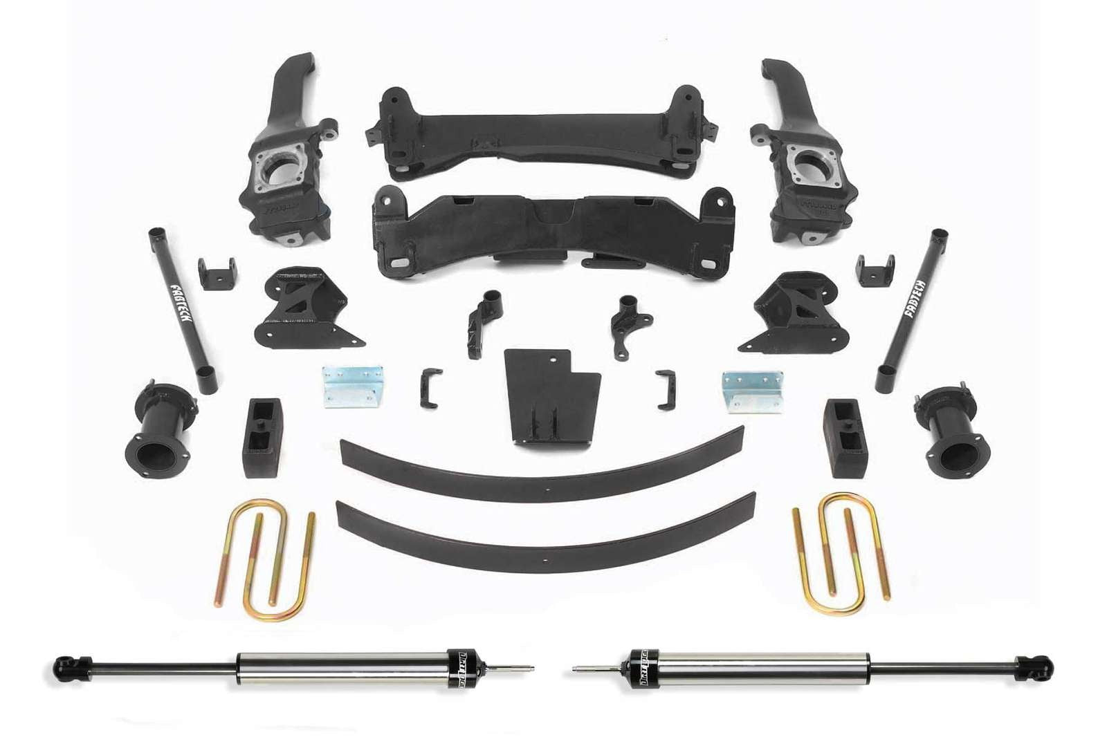 Fabtech 6" Basic System w/Dirt Logic Shocks Kit for 2005-2015 Toyota Tacoma 4WD RWD w/6" lift 6-Lug