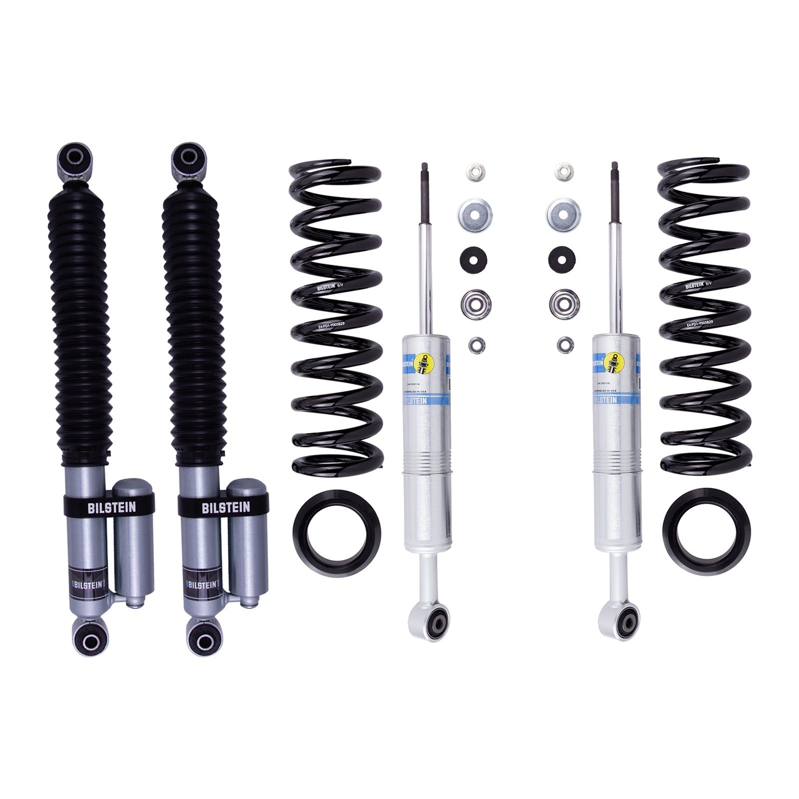 Bilstein 6112 Strut & Spring + Rear 5160 Reservoir Shocks Set for 2015-2022 Chevrolet Colorado 4WD RWD w/0-2.75" lift