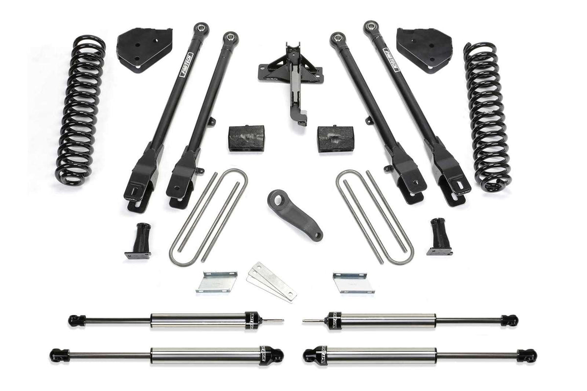Fabtech 6" 4 Link System w/Dirt Logic Shocks Kit for 2017-2024 Ford F350 Super Duty 4WD w/6" lift