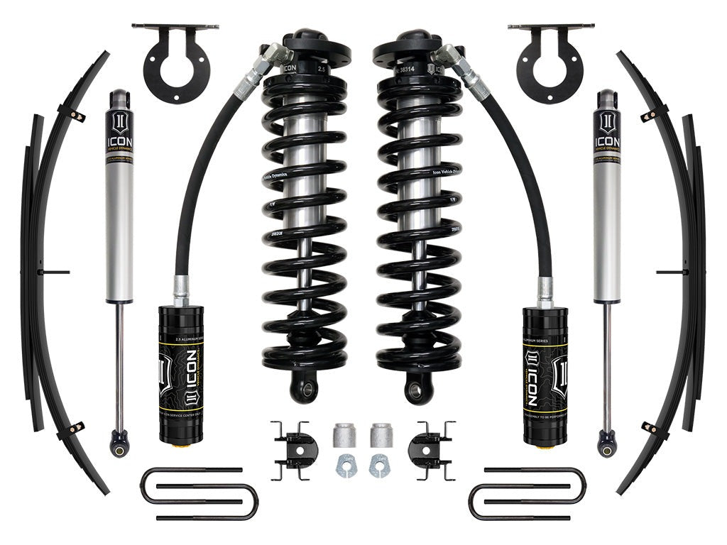 Icon 2.5-3" Stage 1 Coilover Conversion System w/Expansion Packs Kit for 2023 Ford F250 Super Duty Diesel