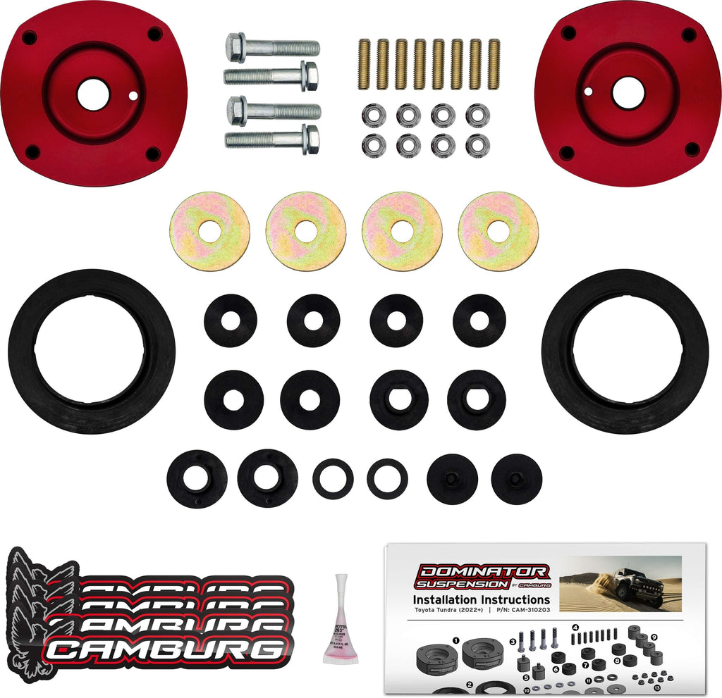 Camburg Toyota 4Runner 03-23 1.50" Front Spring Preload Spacer Kit - Red
