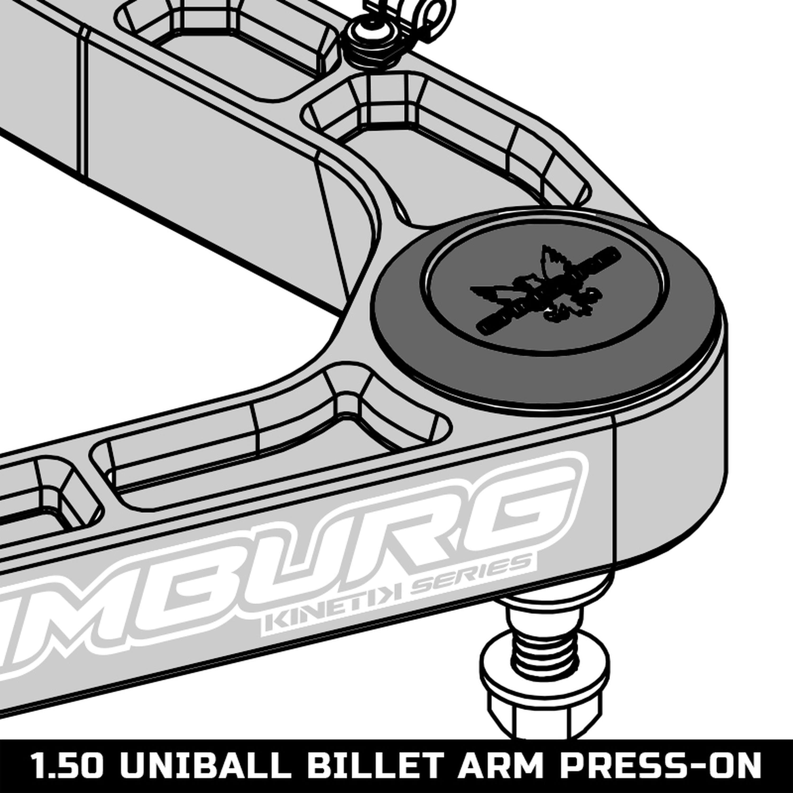 Camburg Uniball UCA Cap Kits - Billet 1.50" Uniball (press on)