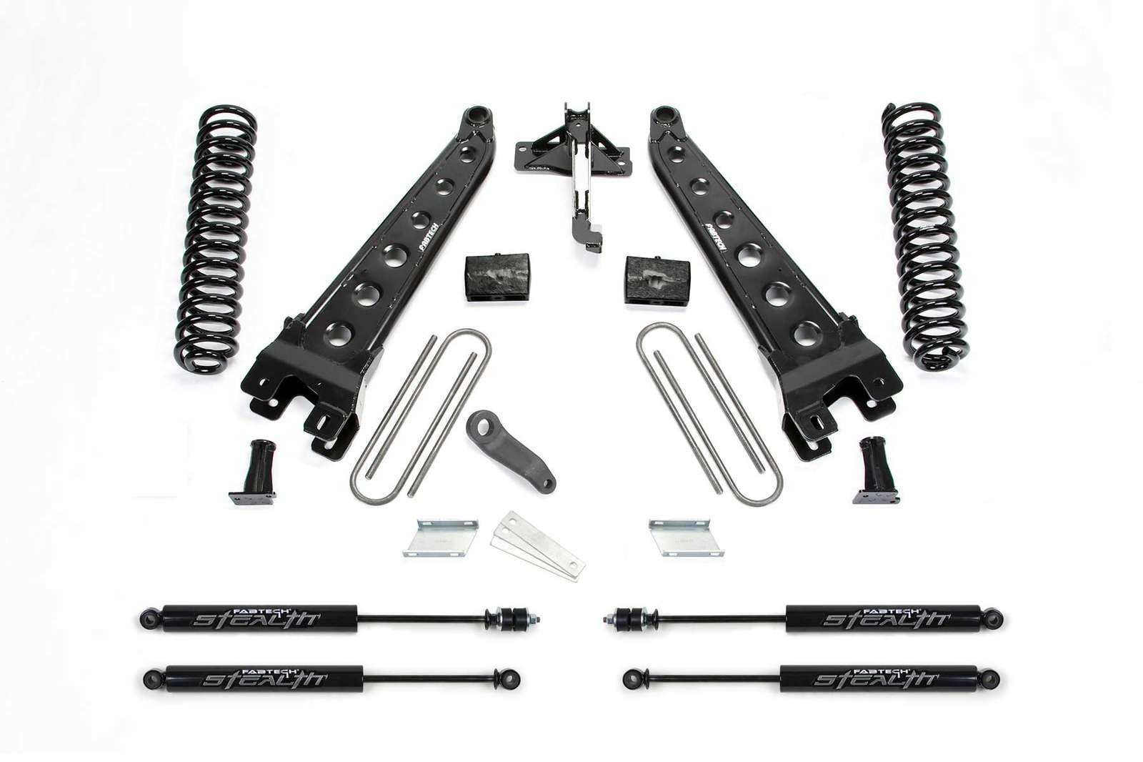 Fabtech 6" Radius Arm System w/Stealth Shocks Kit for 2017-2024 Ford F350 Super Duty 4WD w/6" lift