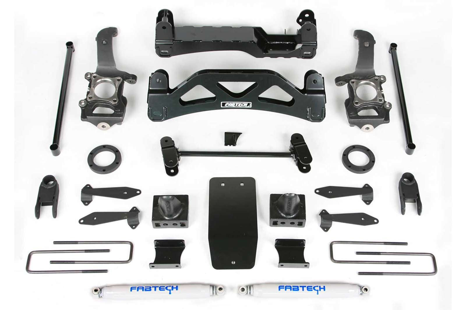 Fabtech 6" Basic System w/Front Stock Coilover Spacers & Rear Performance Shocks Kit for 2004-2008 Ford F150 4WD w/6" lift