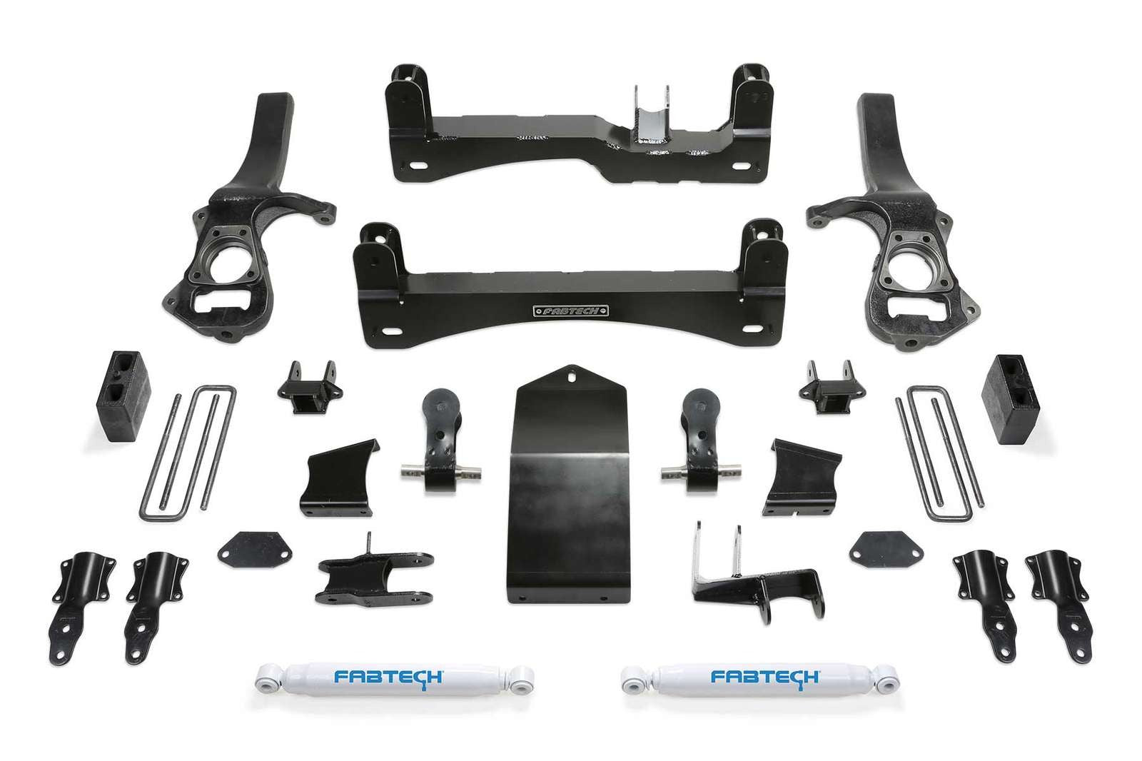 Fabtech 4" Basic System w/Rear Performance Shocks Kit for 2019-2024 Chevrolet Silverado 1500 4WD w/4" lift