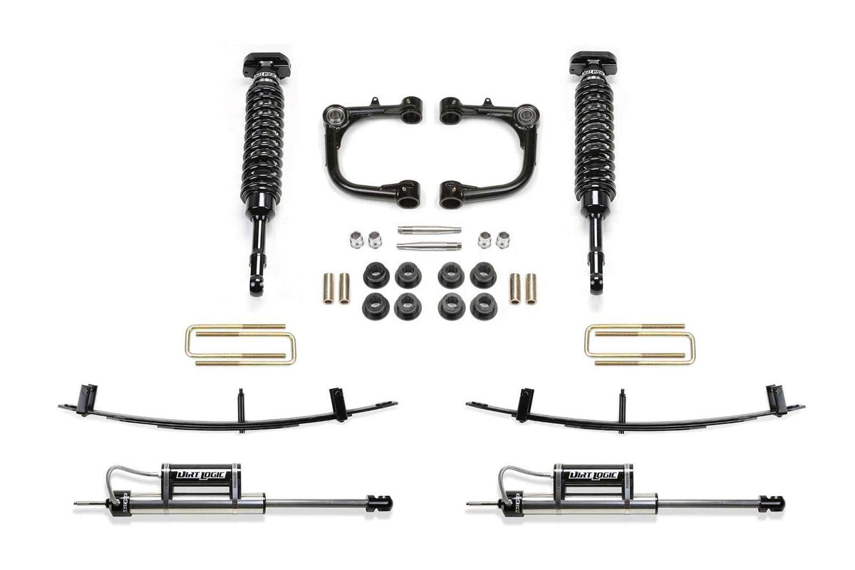 Fabtech 3" Uniball UCA System w/Front Dirt Logic 2.5 Coilovers & Rear Dirt Logic 2.25 Shocks w/Reservoir w/Spring Pack Kit for 2016-2023 Toyota Tacoma 4WD RWD w/3" lift 6-Lug