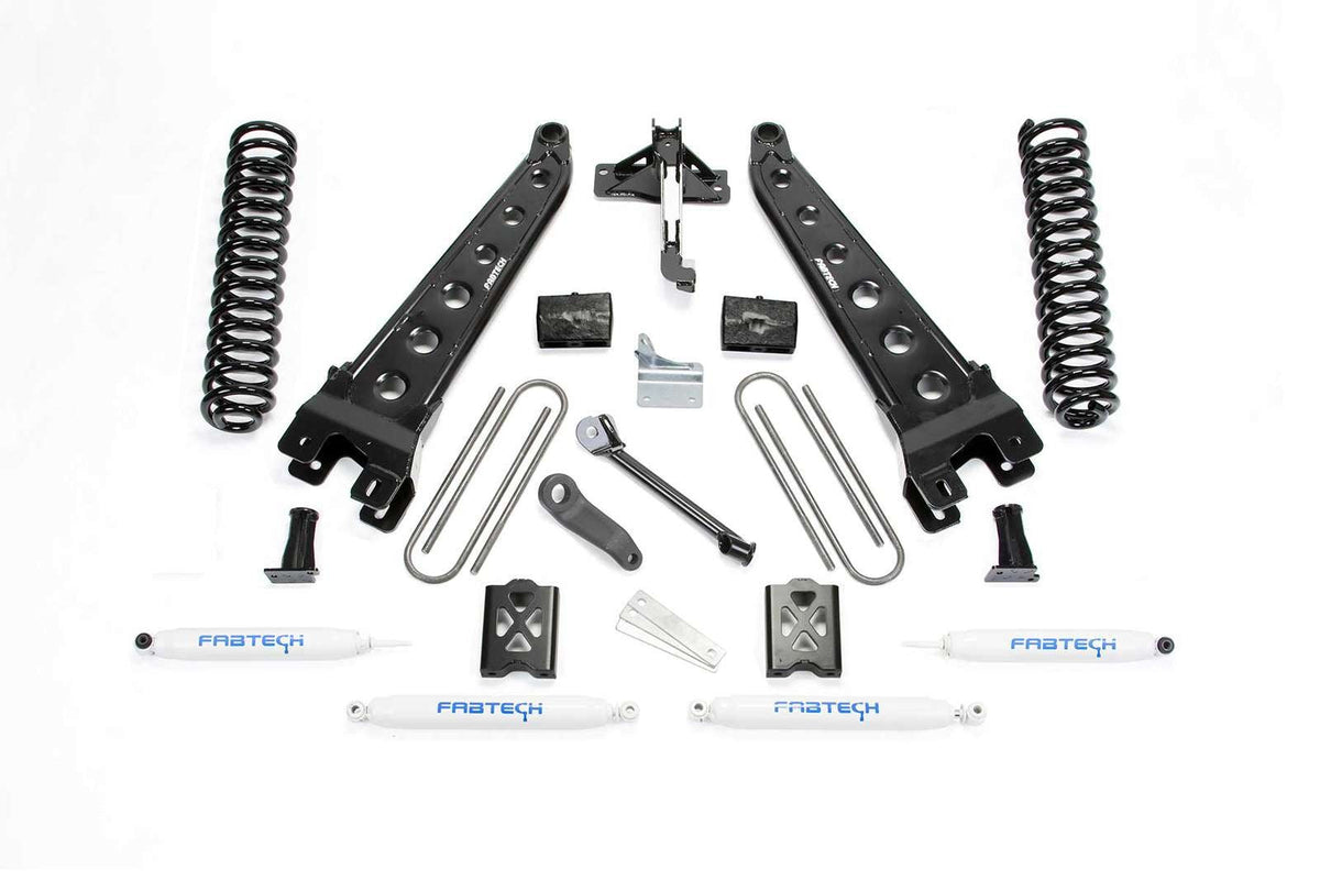 Fabtech 6" Radius Arm System w/Performance Shocks Kit for 1999-2004 Ford F250 Super Duty 4WD w/6" lift