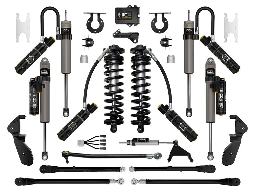 Icon 2.5-3" Stage 7 Coilover Conversion System w/4 LINK Kit for 2023-2025 Ford F250 Super Duty Diesel
