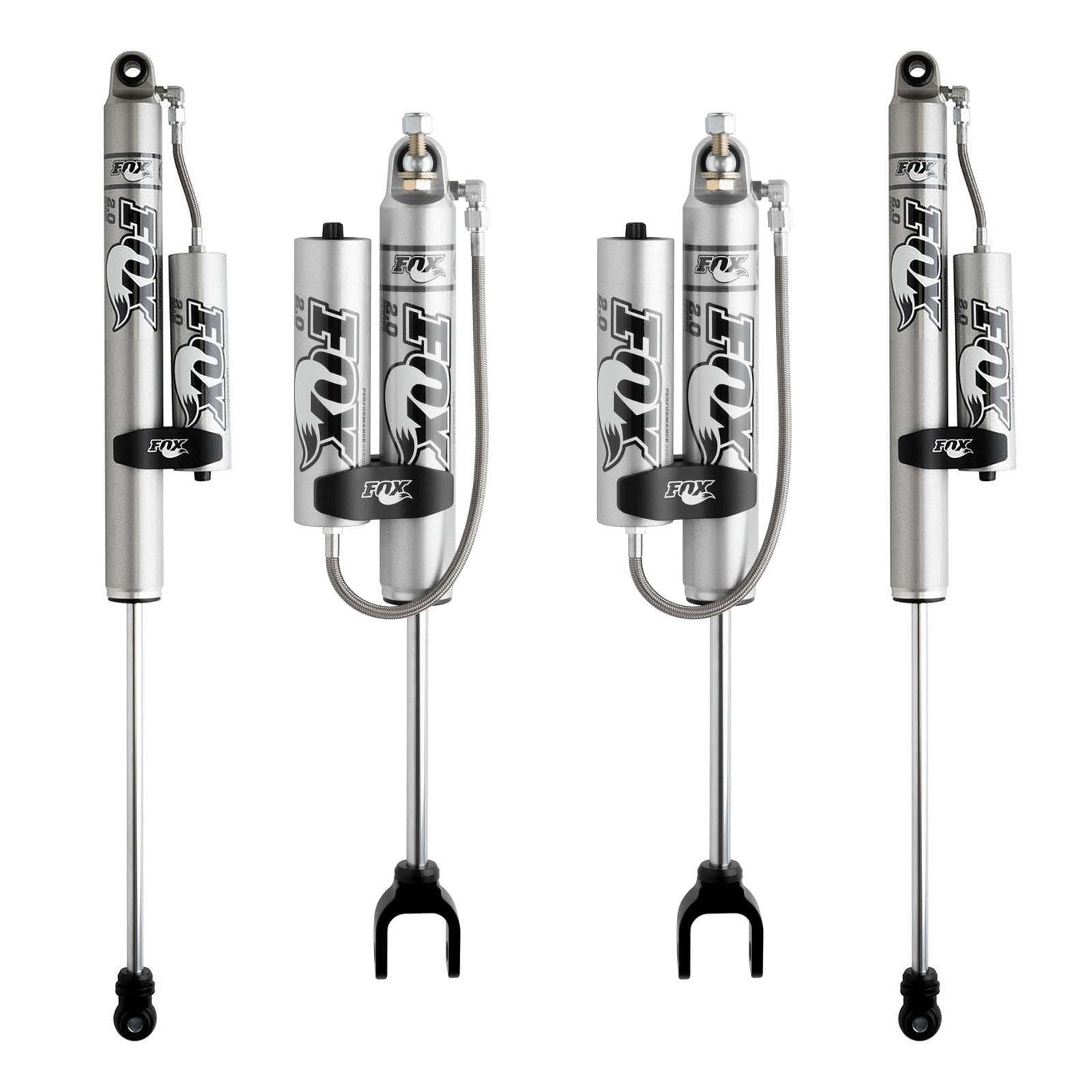 Fox 2.0 Performance Series Shocks w/ Reservoir Set for 2011-2019 Chevrolet Silverado 3500 HD 4WD RWD