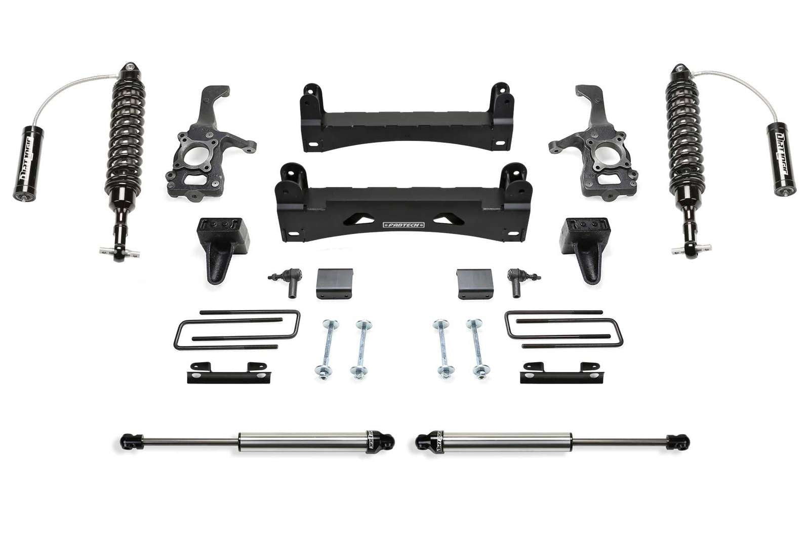 Fabtech 6" Performance System w/Front Dirt Logic 2.5 Coilovers w/Reservoir & Rear 2.25 Shocks Kit w/6" lift 2015-2020 Ford F-150 RWD