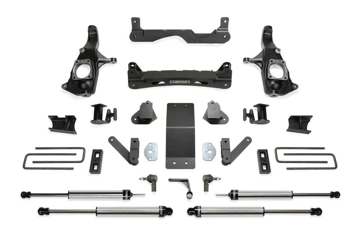 Fabtech 4" Performance System w/Dirt Logic 2.25 Shocks Kit for 2011-2019 Chevrolet Silverado 2500 HD 4WD w/4" lift