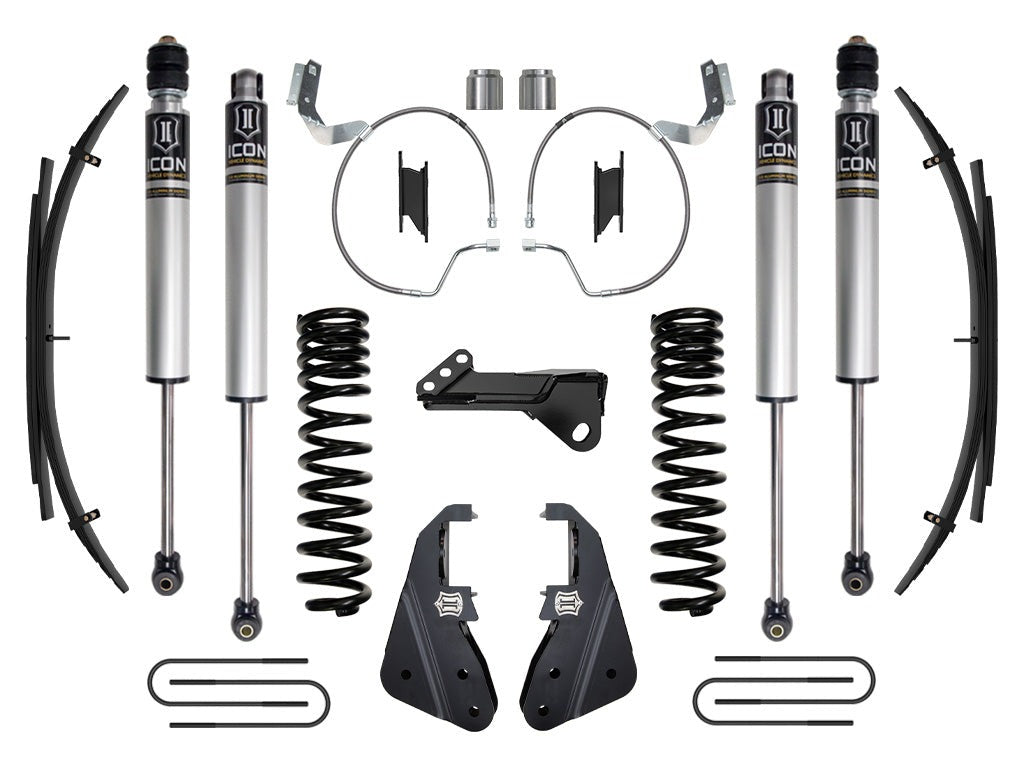 Icon 4.5" Stage 1 Suspension System w/Expansion Packs Kit for 2023-2026 Ford F350 Super Duty 4WD Gas Extended Cab Pickup