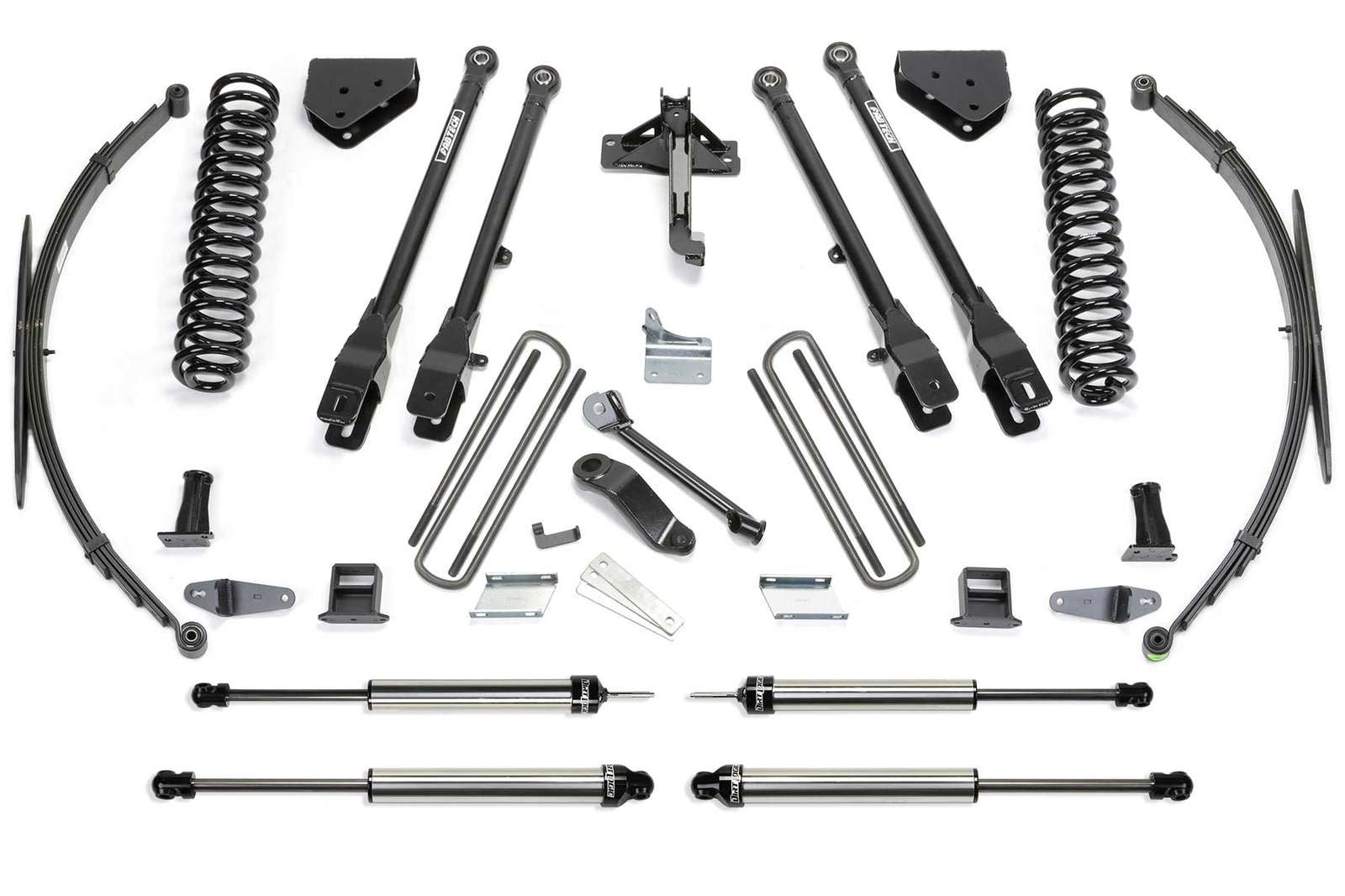 Fabtech 8" 4 Link System w/Dirt Logic Shocks Kit for 2008-2016 Ford F350 Super Duty 4WD w/8.0" lift