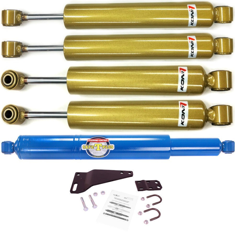 Koni EVO 4 RV Shock & Safe T Plus Steering Stabilizer Kit Ford F53 GVWR 24K and Up