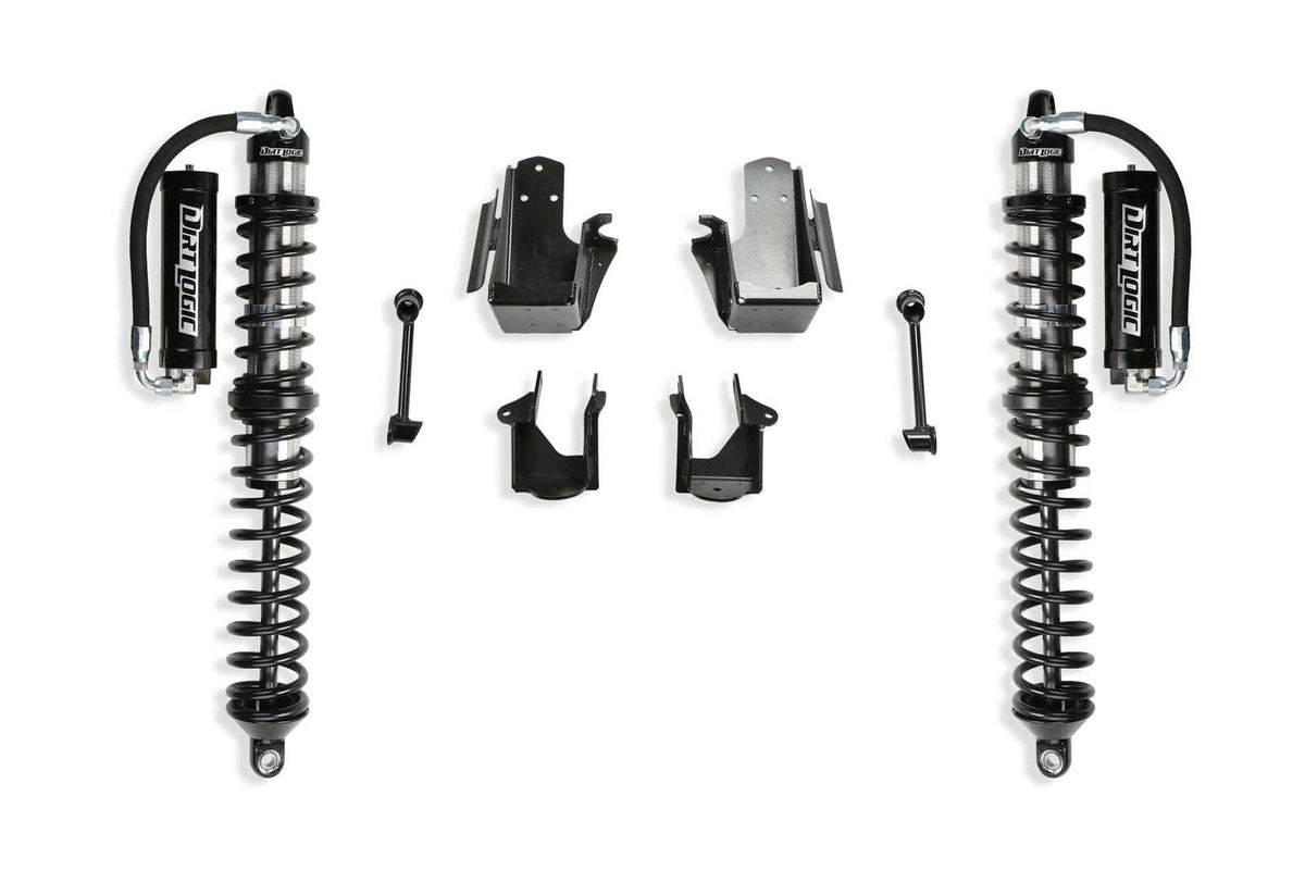 Fabtech 5" Coilover Conversion w/Front Dirt Logic 2.5 Coilovers w/Reservoir Kit for 2018-2024 Jeep Wrangler JL 4WD w/5" lift