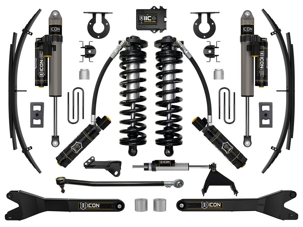 Icon 2.5-3" Stage 6 Coilover Conv System w/Radius Arms + Expansion Pack Kit for 2023-2026 Ford F350 Super Duty Diesel