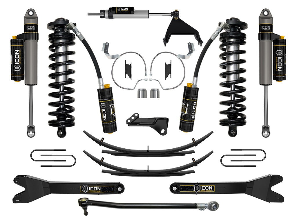 Icon 4-5.5" Stage 5 Coilover Conv System w/Radius Arms + Expansion Pack Kit for 2023-2025 Ford F250 Super Duty Diesel