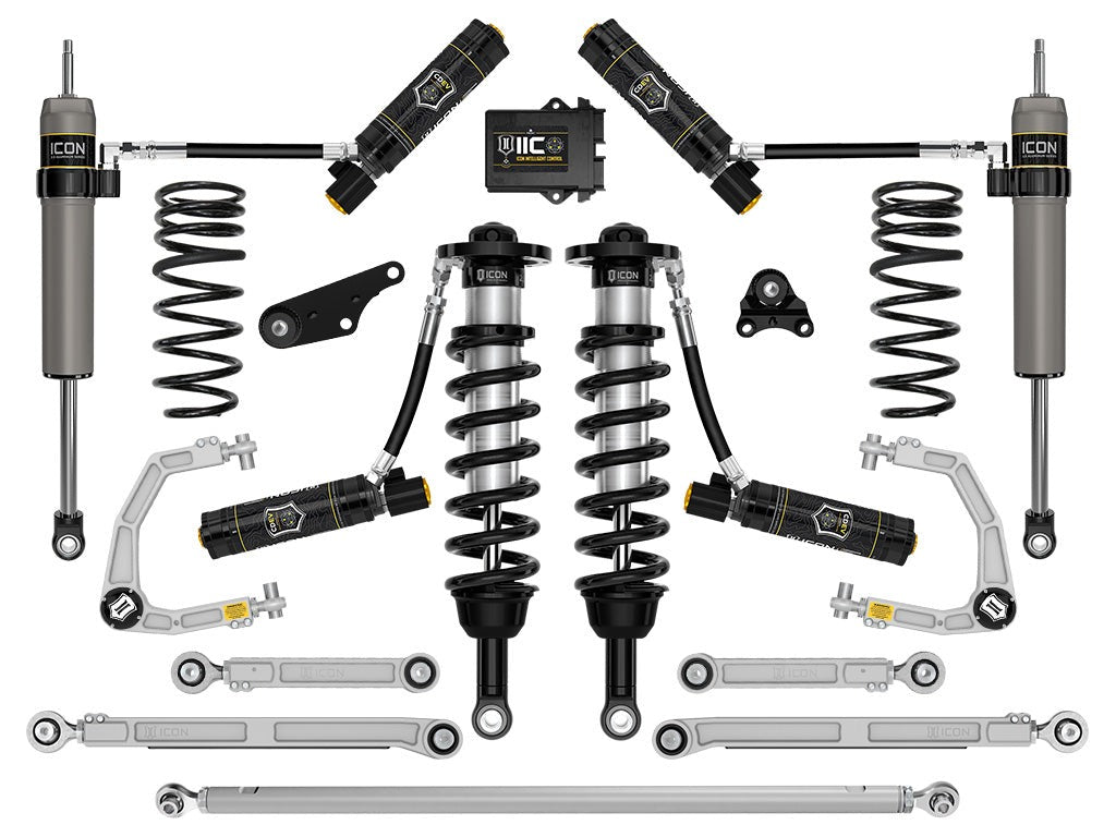 Icon 1.25-3" Stage 13 Suspension System w/Billet Overland Coils Rear Kit for 2024-2025 Toyota Tacoma 4WD