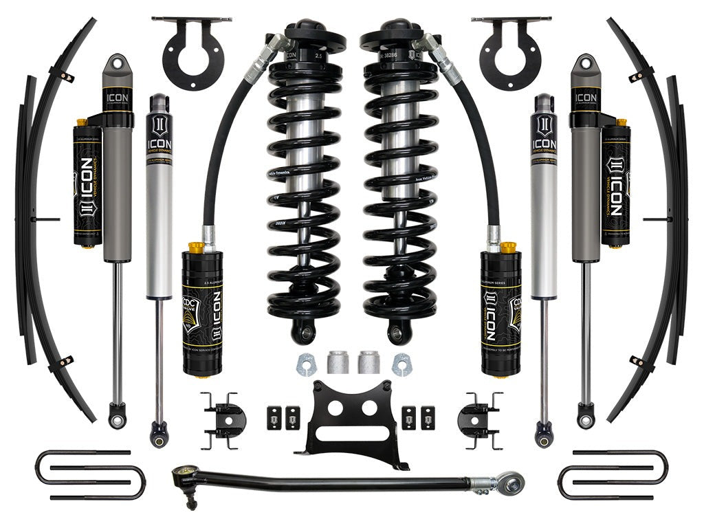 Icon 2.5-3" Stage 4 Coilover Conversion System w/Expansion Pack Kit for 2017-2019 Ford F350 Super Duty 4WD Diesel