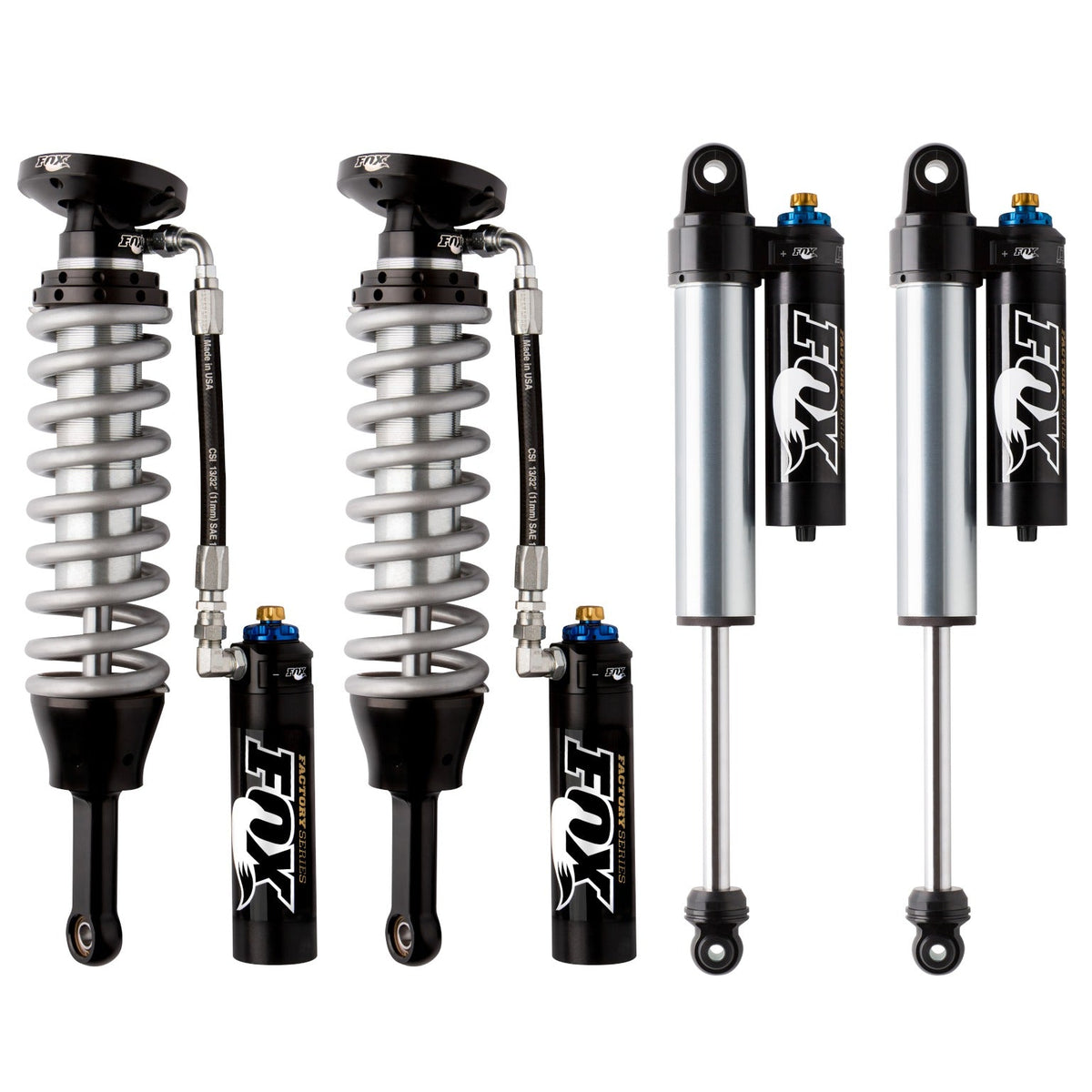 FOX Factory Race 2.5 Reservoir Adjustable Valving Shock Kit 0-2" Lift 883-06-080, 883-26-029