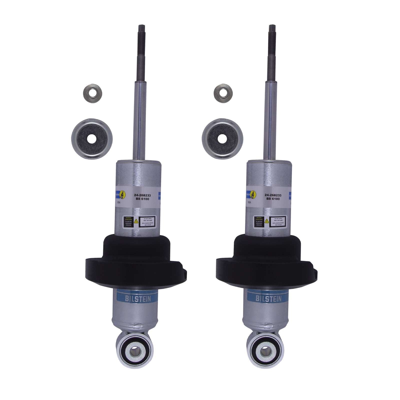 Bilstein B8 6100 Height Adjustable Shocks Front Pair for 2017-2024 Nissan Titan 4WD RWD w/0-2.2" lift