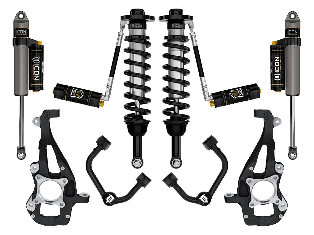 Icon 3.5-4.5" Stage 4 Suspension System CDCV Tubular Kit 2021-2026 Ford F-150 4WD Full Hybrid EV Gas